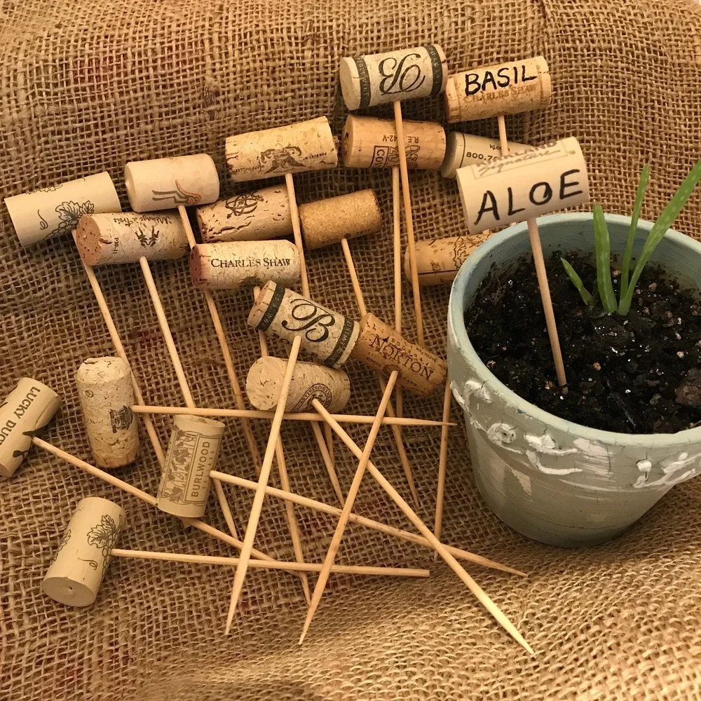 Plant‎ Markers, Herb Labels, Garden Seed Markers, Cute Plant Labels, Set of Five